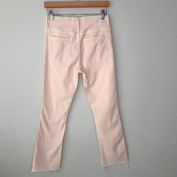Mother The Insider Crop Step Fray in Chalk It Up Ivory Size 27 - Picture 6 of 13